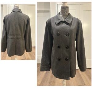 Old Navy Charcoal Double-Breasted Pea Coat